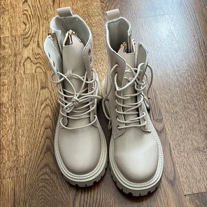 Cream boots for women